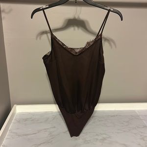 brown bodysuit